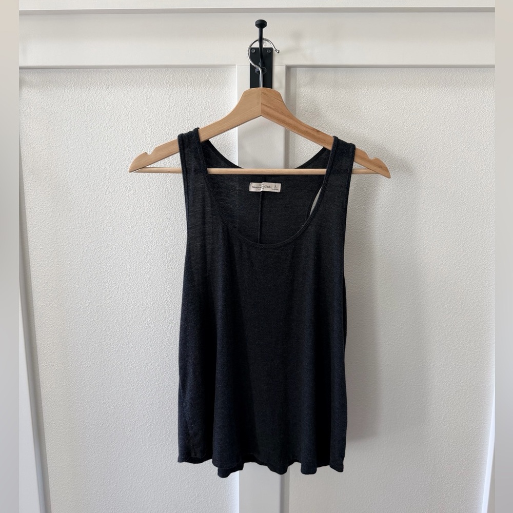 Abercrombie & Fitch Charcoal Swing Tank Top